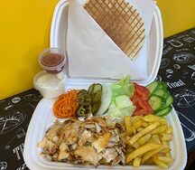 Шаверма на тарелке