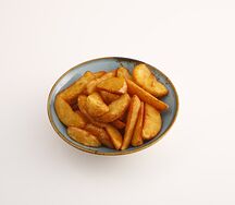 Картофель по-деревенски с кетчупом