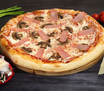 Пицца ветчина с грибами