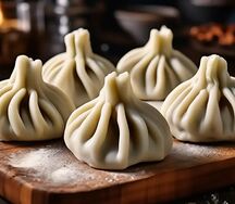Хинкали с говядиной и свининой
