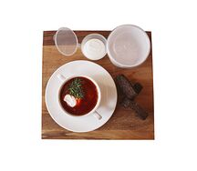 Борщ со сметаной