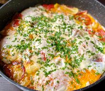 Яичница с томатами