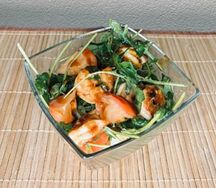 Салат с руколой и креветками