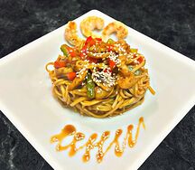 Удон с креветками 