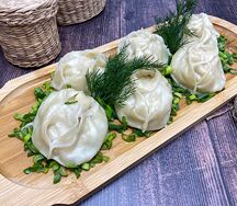 Манты домашние с мясом