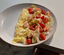 Скрэмбл с креветками