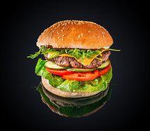 Бургер с беконом