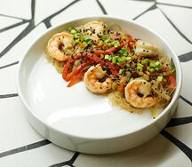 Фунчоза с креветками