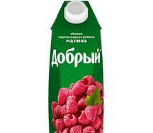 Сок Добрый яблоко, черноплодная рябина и малина