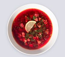Борщ со сметаной