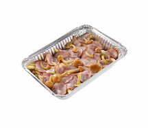 Cheesy фри с колбасками и грибами