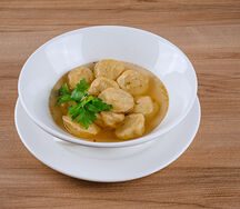 Пельмени ручной лепки куриные отварные