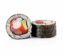 С тунцом, креветкой и лососем