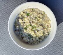 Паста птитим с курицей и грибами