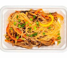 Фунчоза с уткой и грибами