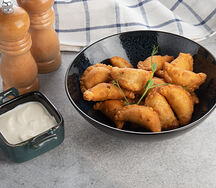Жаренные с курицей и свининой