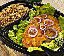 Куриный шницель с гречкой