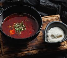 Борщ с копченой грудинкой