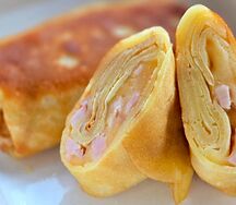 Блинчики с ветчиной и сыром