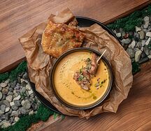Грибной крем-суп с гренками