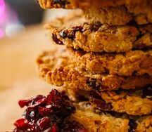 Печенье овсяное с клюквой