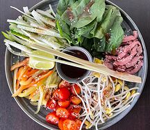 Салат с телятиной су-вид острый