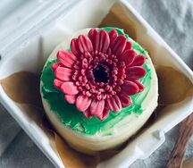 Бенто-торт с шоколадной герберой