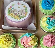 Большой пасхальный набор с тортом и капкейками