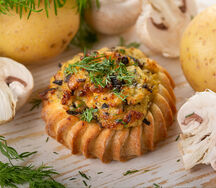 Перепечки с картофелем и грибами 16 шт
