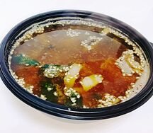 Суп Мисо с креветками и лососем