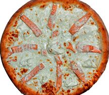 Пицца с лососем