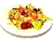 Салат Цезарь с копченым лососем