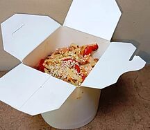 Лапша с морепродуктами в сливочном соусе