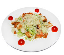 Салат Цезарь с креветками