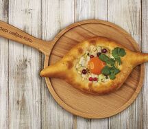 Хачапури с судаком и овощами