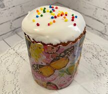 Кулич творожный с изюмом