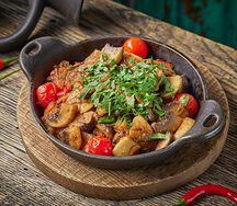 Оджахури с грибами