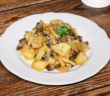 Картофель с шампиньонами