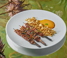 Мраморная говядина на углях