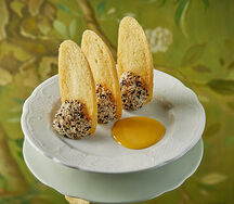 Хрустящие дим-самы с крабом и соусом манго