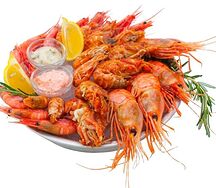 Плато диких креветок