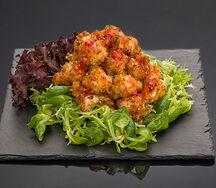 Креветки в панировке фурикаки