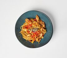 Вок с курицей в соусе терияки