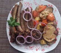 Блюдо от Шефа баранина с овощами