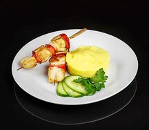 Куриный шашлычок с пюре