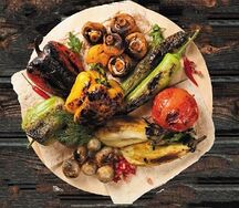 Шампиньоны на мангале