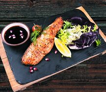 Семга на гриле