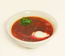 Борщ из свежей капусты с курицей