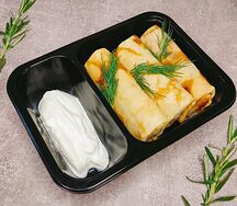 Блин с картофельным пюре и грибами средний