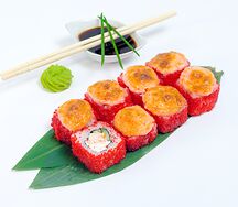 Теплый ролл с курицей